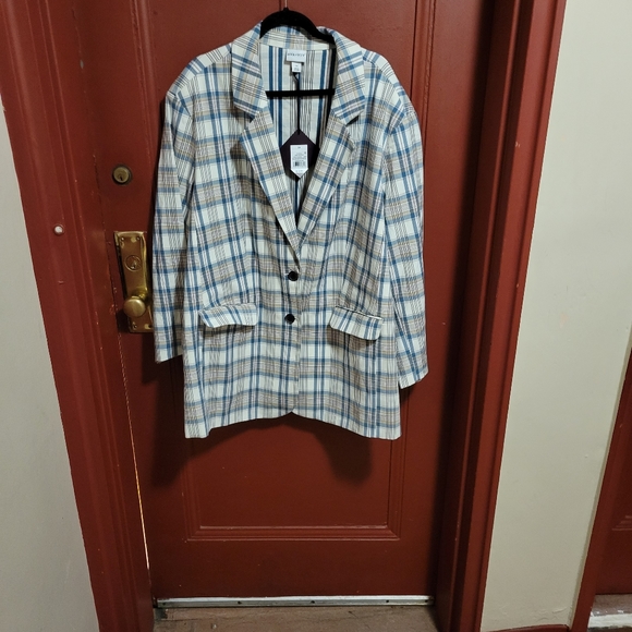 AVA & VIV WOMEN'S JACKET PLAID SIZE 3X - Picture 2 of 13